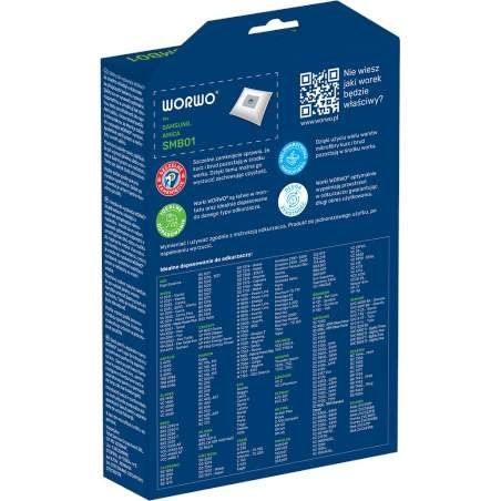 Worki do odkurzacza Samsung z fizeliny jednorazowe Worwo SMB01