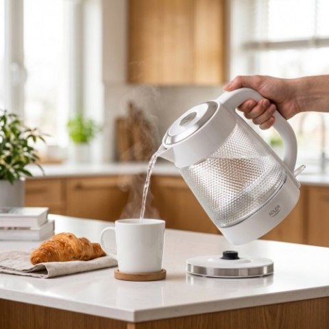 Adler Czajnik elektryczny szklany | Pojemność 1,8 L | Podświetlenie led