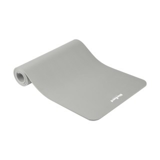 Mata gimnastyczna do ćwiczeń joga, pilates, fitness, 183x61cm, grubość 1cm, materiał NBR, szara, REBEL ACTIVE