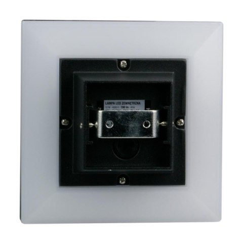 Plafon LED zewnętrzny, IP54, 12 W, 190 lm, 4000 K, kwadratowy, czarny DPM