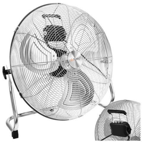 Wentylator podłogowy cyrkulator chrom 50cm Ruhhy