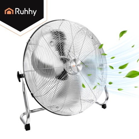 Wentylator podłogowy cyrkulator chrom 50cm Ruhhy
