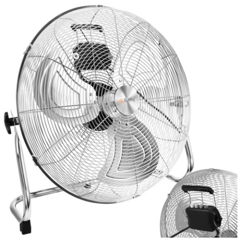Wentylator podłogowy cyrkulator chrom 50cm Ruhhy