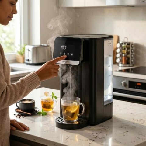 Adler Dyspenser gorącej wody | 2,5 L | Panel dotykowy | 8 temperatur
