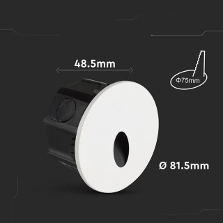 Oprawa schodowa wymienne fronty 3W LED V-TAC biała / czarna okrągła 230V IP65 3w1 CCT VT-10184 3000K-4200K-6400K 170lm 3 lata gw