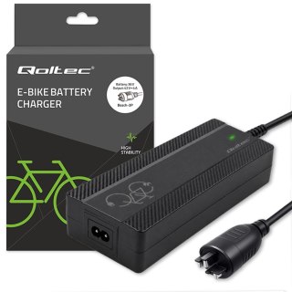 Qoltec Szybka Ładowarka do roweru skutera elektrycznego 36V | 42V | 4A |wtyczka Bosch + kabel zasilający