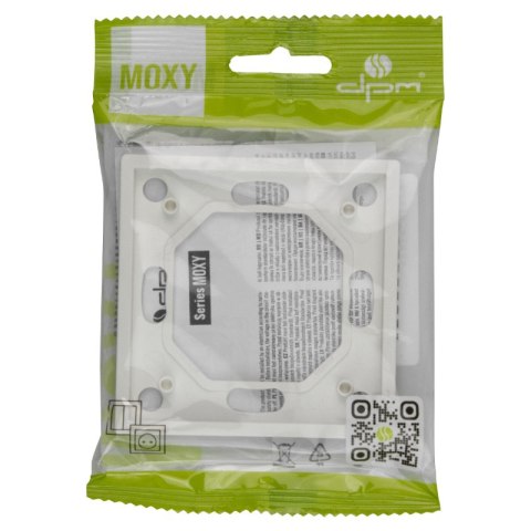 Ramka pojedyncza, plastikowa, biała, MOXY
