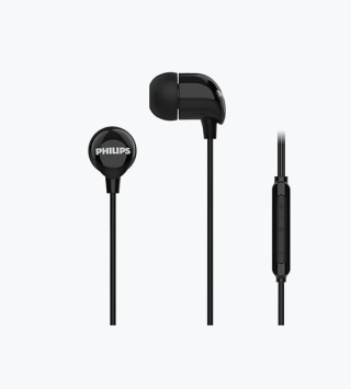 Słuchawki dokanałowe czarne PHILIPS TAE2146BK/00