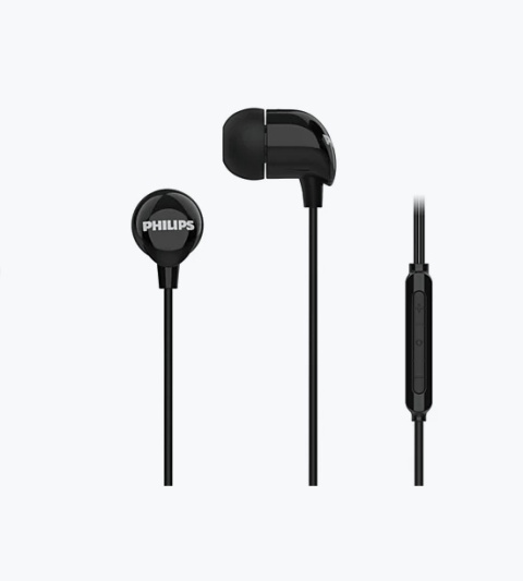 Słuchawki dokanałowe czarne PHILIPS TAE2146BK/00