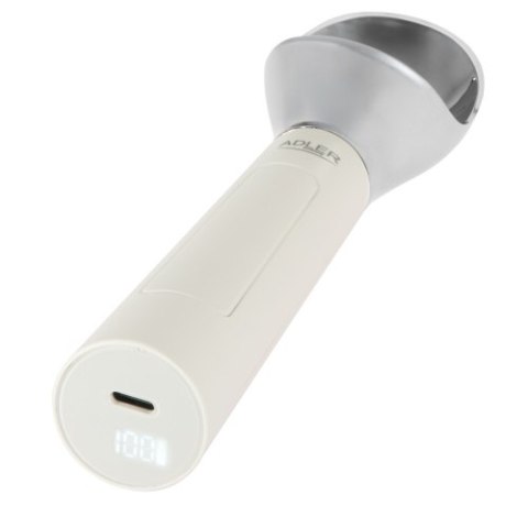 Adler Podgrzewana Gałkownica do Lodów, Elektryczna Łyżka do Lodów z LED, USB-C, Czujnik Chwytu, 70°C, 50 Porcji na Ładowaniu
