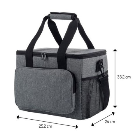 Adler Torba Termiczna 20 l, Izolowana Pianką 5 mm, Kieszenie Zewnętrzne, Zamek