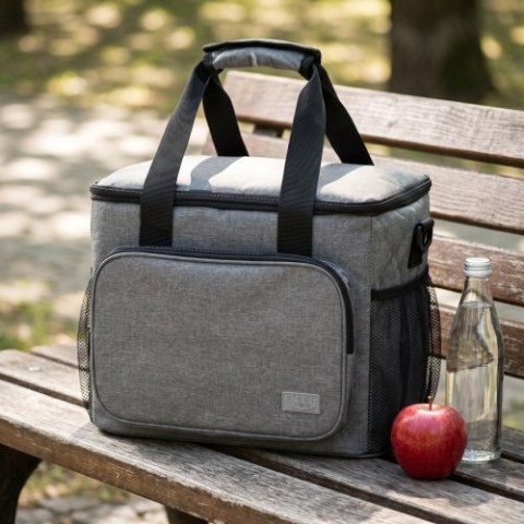 Adler Torba Termiczna 20 l, Izolowana Pianką 5 mm, Kieszenie Zewnętrzne, Zamek