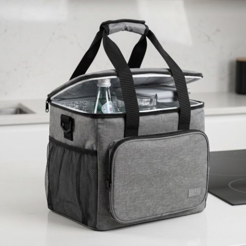 Adler Torba Termiczna 20 l, Izolowana Pianką 5 mm, Kieszenie Zewnętrzne, Zamek
