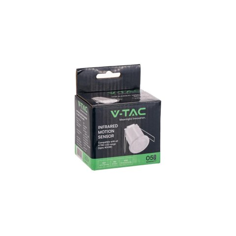 Czujnik Ruchu V-TAC Sufitowy 360st fi50 400W Biały VT-8092