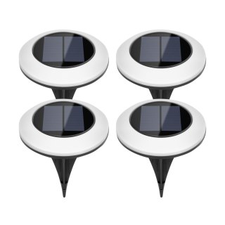 Lampa solarna ogrodowa wbijana gruntowa- komplet 4 sztuk