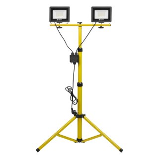 Naświetlacz LED na statywie, 2 x 50 W, 2 x 5000 lm, 4100 K, 140 cm