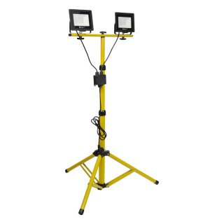 Naświetlacz LED na statywie, 2 x 50 W, 2 x 5000 lm, 4100 K, 140 cm