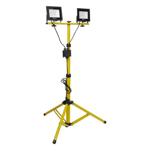 Naświetlacz LED na statywie, 2 x 50 W, 2 x 5000 lm, 4100 K, 140 cm