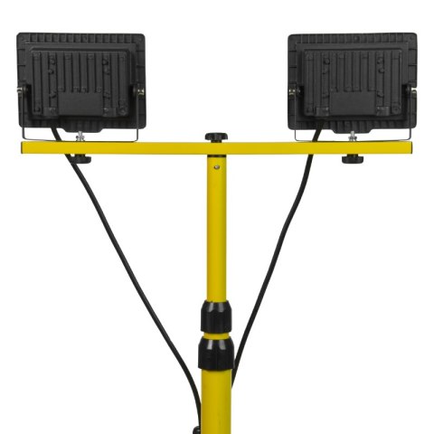 Naświetlacz LED na statywie, 2 x 50 W, 2 x 5000 lm, 4100 K, 140 cm