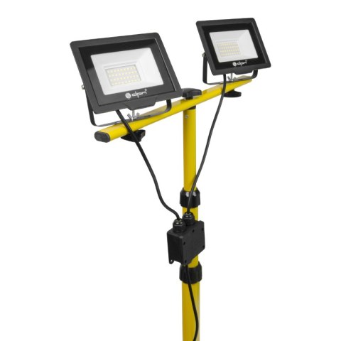 Naświetlacz LED na statywie, 2 x 50 W, 2 x 5000 lm, 4100 K, 140 cm