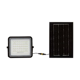 Naświetlacz LED solarny V-TAC 6W pilot auto timer IP65 czarny VT-40W 6400K 400lm