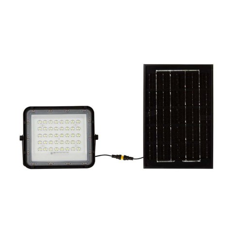Naświetlacz LED solarny V-TAC 6W pilot auto timer IP65 czarny VT-40W 6400K 400lm
