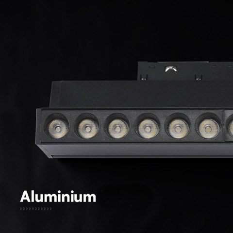 Oprawa szynoprzewód 48V V-TAC 10W 48V 36st LEDczarna 22cmT-41029 4000K 840lm