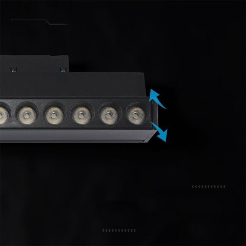 Oprawa szynoprzewód 48V V-TAC 10W 48V 36st LEDczarna 22cmT-41029 4000K 840lm
