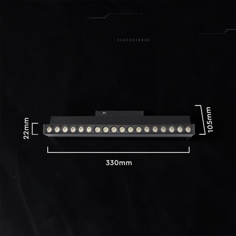 Oprawa szynoprzewód 48V V-TAC 15W 48V 36st LED czarna VT-41031 4000K 1220lm