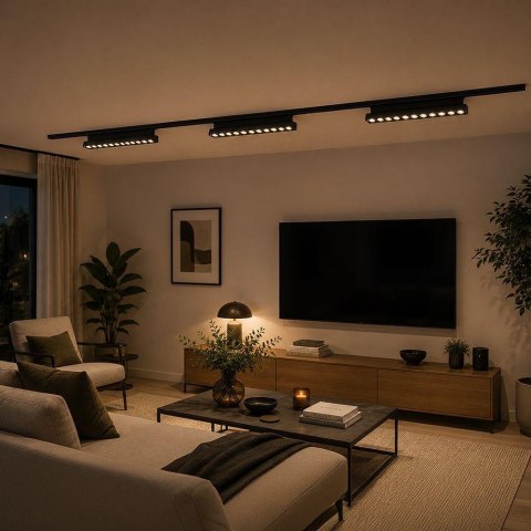 Oprawa szynoprzewód 48V V-TAC 15W 48V 36st LED czarna VT-41031 4000K 1220lm