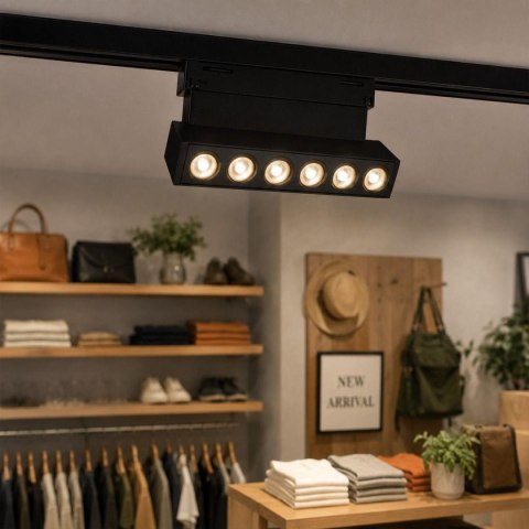 Oprawa szynoprzewód 48V V-TAC 5W 48V 36st LED czarna 12cm VT-41028 4000K 400lm