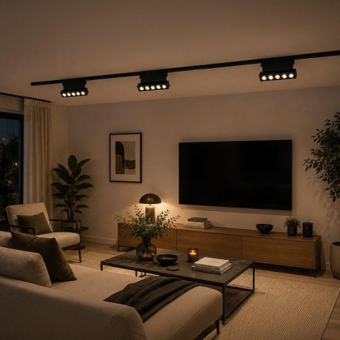 Oprawa szynoprzewód 48V V-TAC 5W 48V 36st LED czarna 12cm VT-41028 4000K 400lm