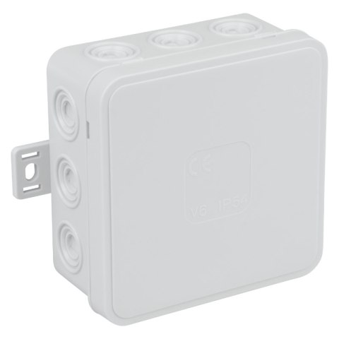 Puszka elastyczna, natynkowa, 12-torowa, IP54, 85 x 85 mm, biała
