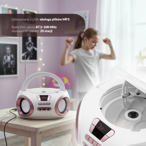 Radio CD-MP3, USB, FM Radio, Boombox AD 1181 WC Adler