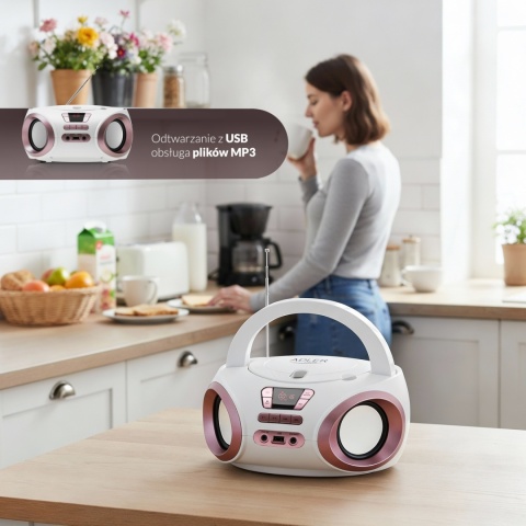 Radio CD-MP3, USB, FM Radio, Boombox AD 1181 WC Adler