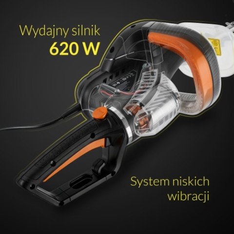 Adler Elektryczne nożyce do żywopłotu | Długość ostrza 61 cm | Ostrza wycinane laserowo | Zestaw z akcesoriami