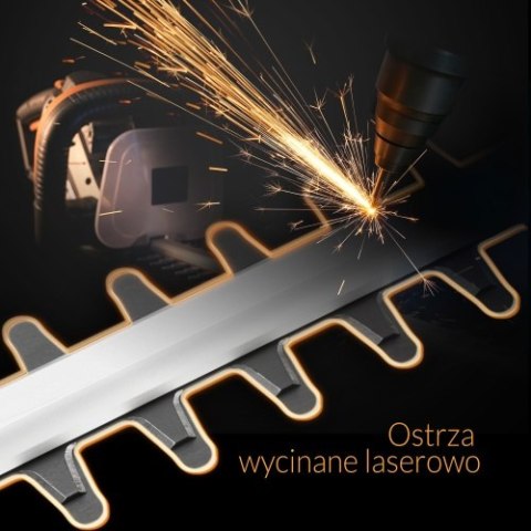 Adler Elektryczne nożyce do żywopłotu | Długość ostrza 61 cm | Ostrza wycinane laserowo | Zestaw z akcesoriami