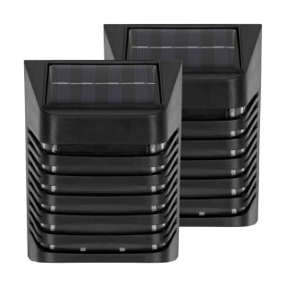 Lampa solarna ogrodowa elewacyjna - komplet 2 sztuk