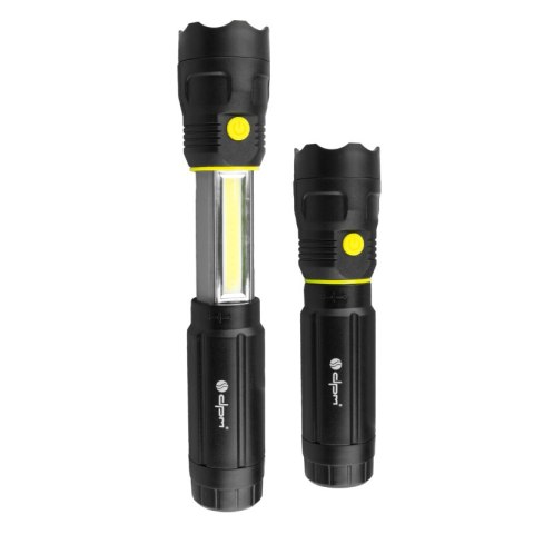 Teleskopowa latarka COB LED, 55+150 lm DPM
