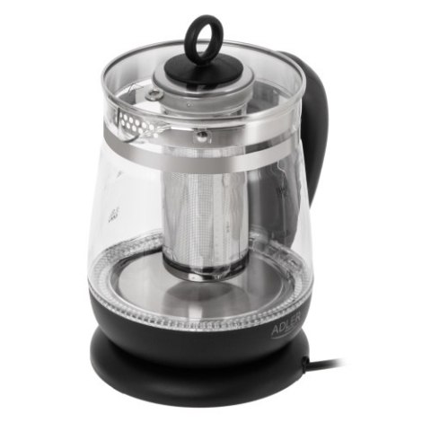 Adler Czajnik szklany 1,5 L z zaparzaczem i regulacją temperatury | 1,5 L | LED | 60-100°C |