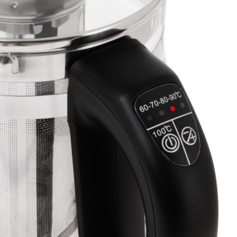 Adler Czajnik szklany 1,5 L z zaparzaczem i regulacją temperatury | 1,5 L | LED | 60-100°C |