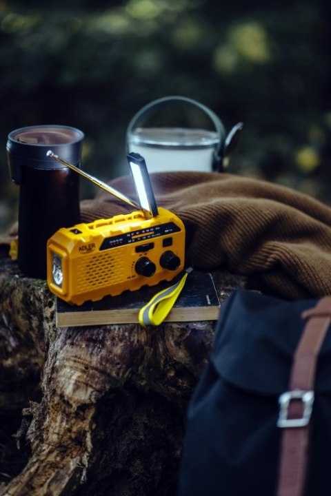 Adler Radio solarne z korbką ręczną
