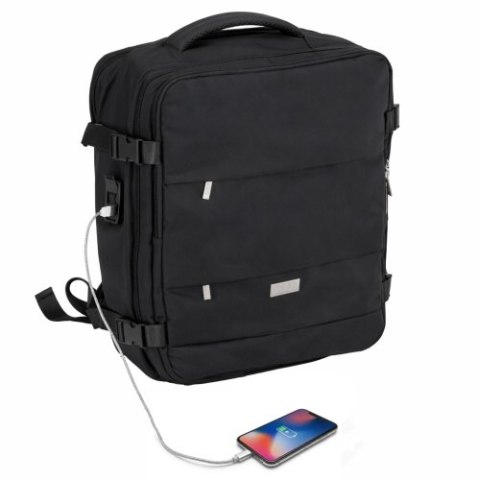 Camry Plecak Biznesowo-Sportowy On-Board Free Size 40x20x30 cm, 24L, 3 Komory, 11 Kieszeni, Laptop 17"