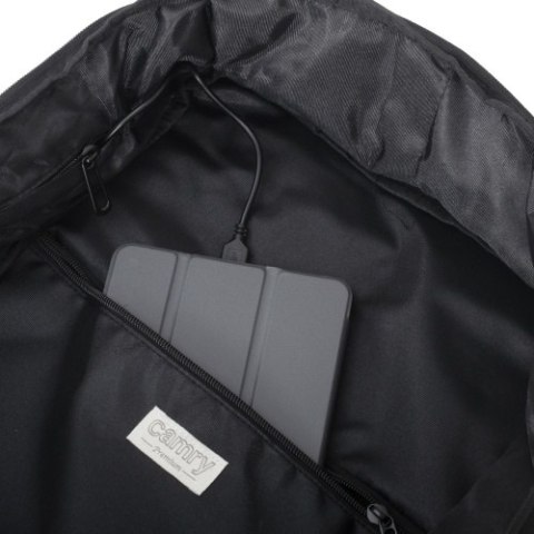 Camry Plecak Biznesowo-Sportowy On-Board Free Size 40x20x30 cm, 24L, 3 Komory, 11 Kieszeni, Laptop 17"