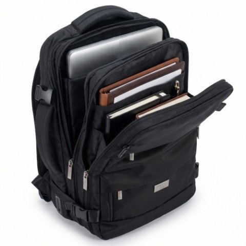 Camry Plecak Biznesowo-Sportowy On-Board Free Size 40x20x30 cm, 24L, 3 Komory, 11 Kieszeni, Laptop 17"