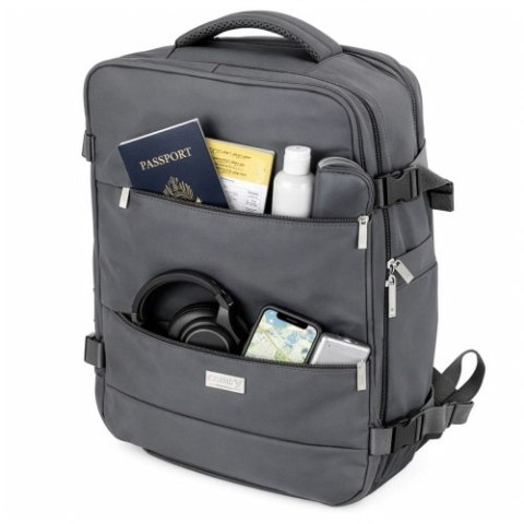 Camry Plecak Biznesowo-Sportowy On-Board Free Size 40x20x30 cm, 24L, 3 Komory, 11 Kieszeni, Laptop 17"