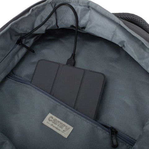 Camry Plecak Biznesowo-Sportowy On-Board Free Size 40x20x30 cm, 24L, 3 Komory, 11 Kieszeni, Laptop 17"