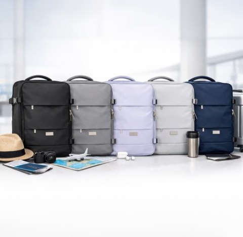 Camry Plecak Biznesowo-Sportowy On-Board Free Size 40x20x30 cm, 24L, 3 Komory, 11 Kieszeni, Laptop 17"