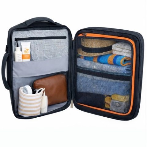 Camry Plecak Biznesowo-Sportowy On-Board Free Size 40x20x30 cm, 24L, 3 Komory, 13 Kieszeni, Laptop 15,6 cali