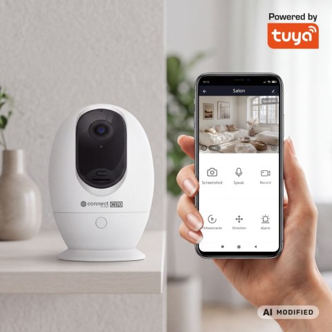 Kamera Niania WiFi Kruger&Matz Connect C170 Tuya Smart Life Obrotowa PTZ Audio Temperatura Wilgotność